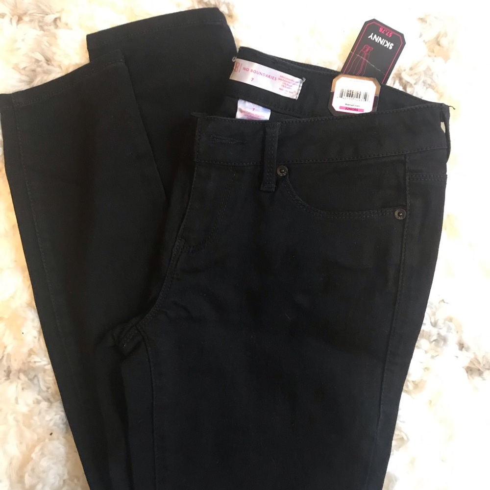 Skinny black jeggings